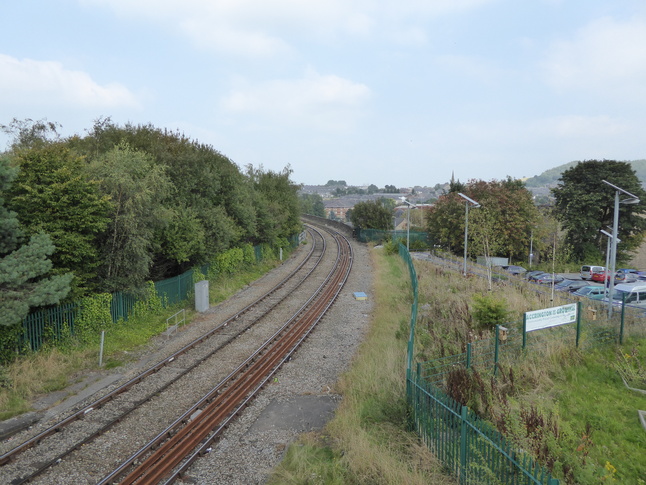 Accrington from footbridge
looking east
