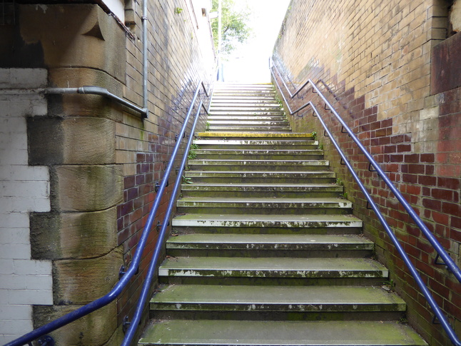 Church and
Oswaldtwistle platform 1 steps