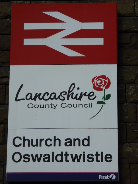 Church and
Oswaldtwistle sign