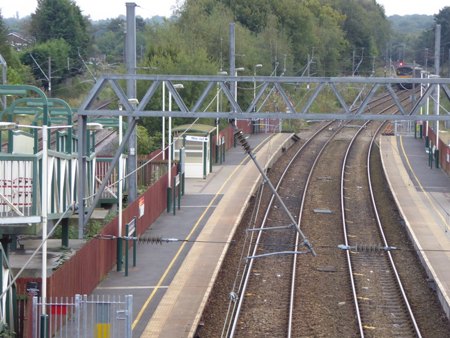 Euxton Balshaw Lane from
footbridge looking south