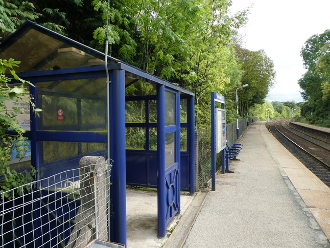Furness Vale platform 1 shelter