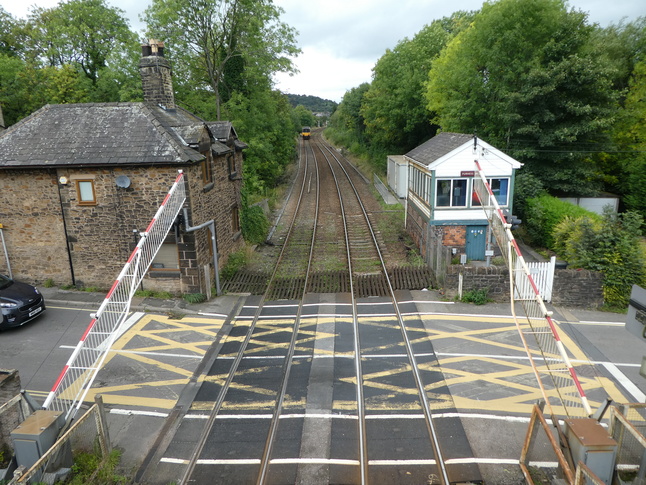 Furness Vale looking north from footbridge