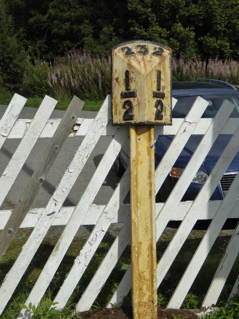 Long Preston mile post