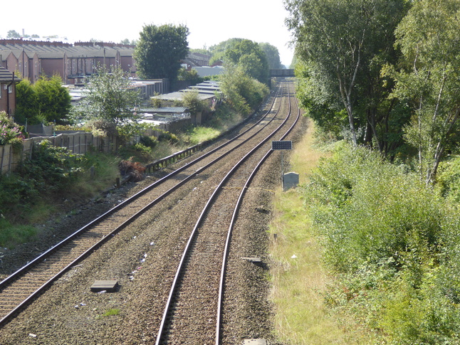 Mill Hill looking west from
road bridge