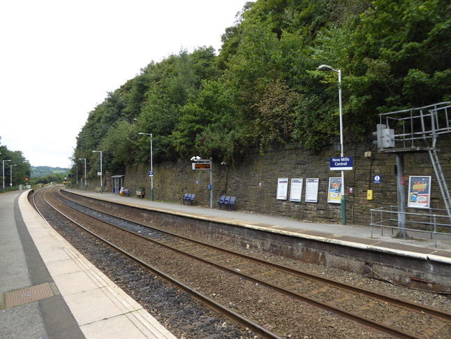 New Mills Central platform 2 seen from platform 1