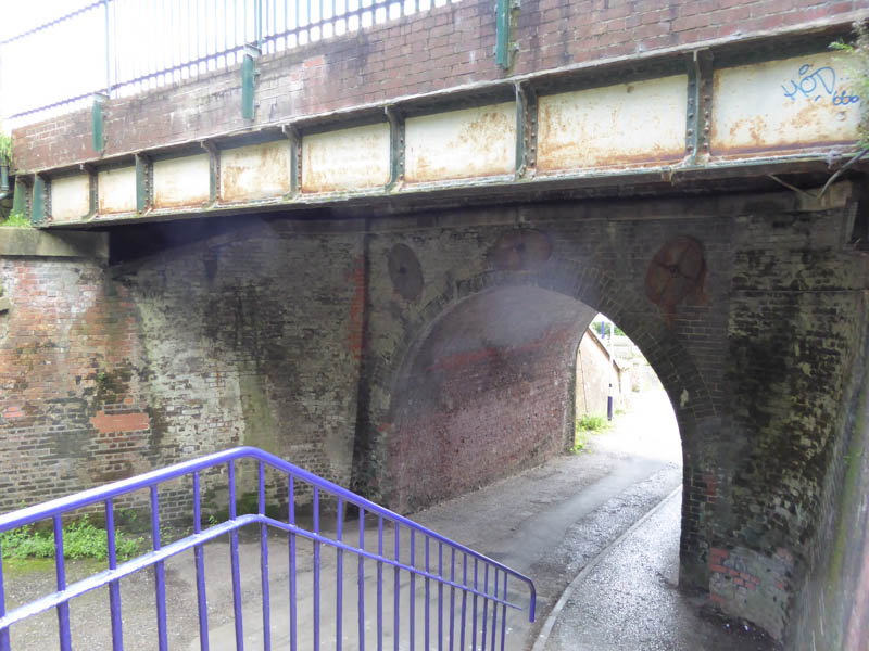 Looking under the bridge from the platform 2 steps