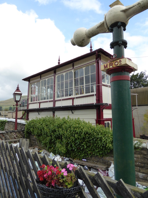 Settle signalbox and water