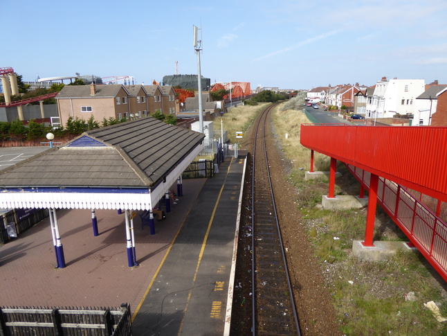Blackpool Pleasure
Beach looking north from footbridge