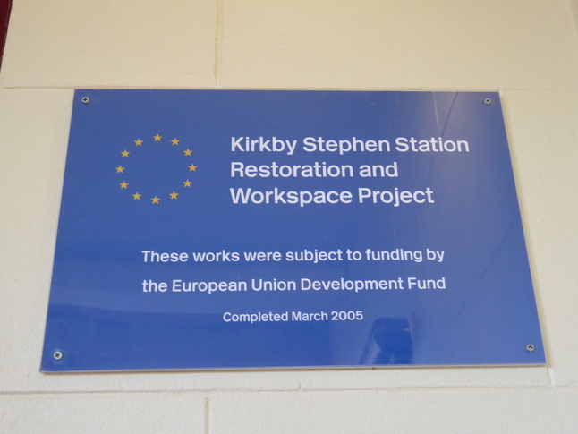 Kirkby Stephen EU funding
plaque
