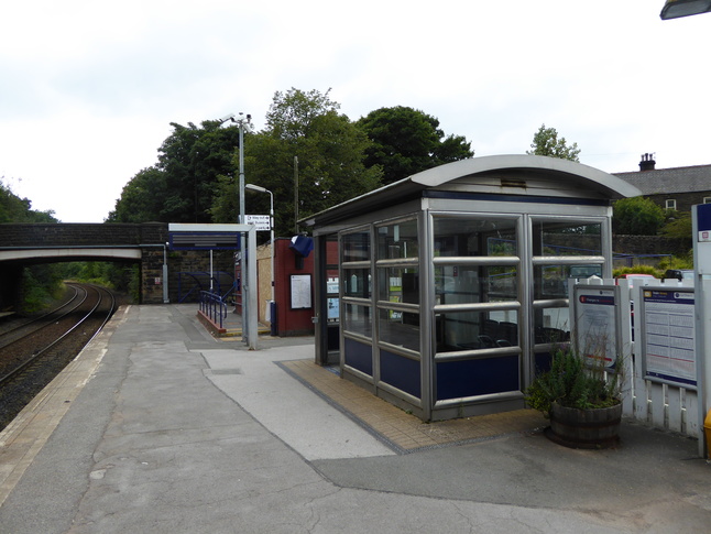 New Mills Newtown platform 1 shelter