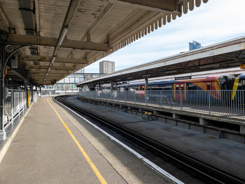 Looking east along platform 1