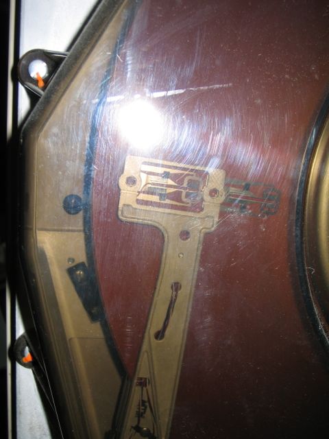 view of hard disk heads