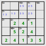 Arithmetic Latin square puzzle