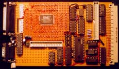 Top side of
card