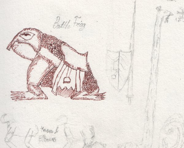 barded battle frog