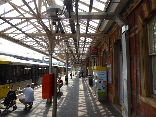 Altrincham platform 1 under canopy looking south