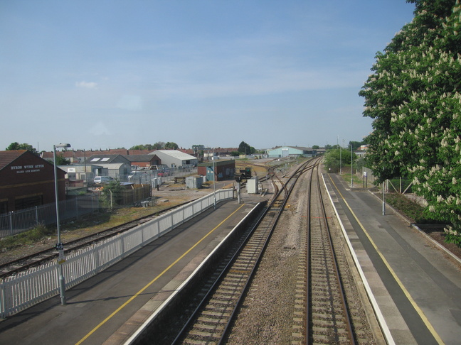 Bridgwater looking north from
footbridge