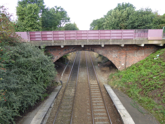 Brinnington looking west from the footbridge