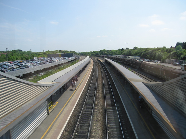 Bristol Parkway looking east
from footbridge