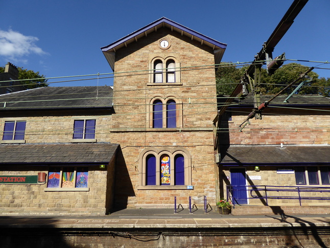 Broadbottom building seen from platform 2