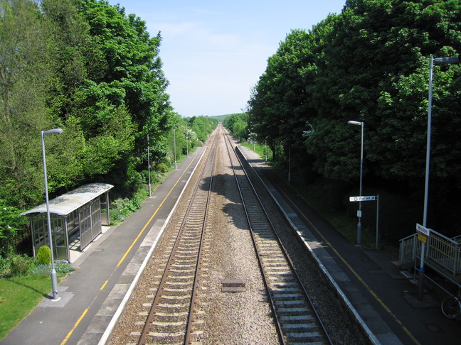 Bruton looking east from the
footbridge