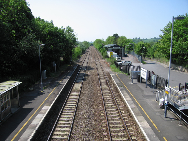 Bruton looking west from the
footbridge