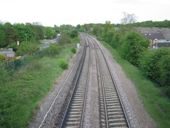East Garforth from
footbridge looking east