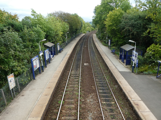 Furness Vale looking south from footbridge