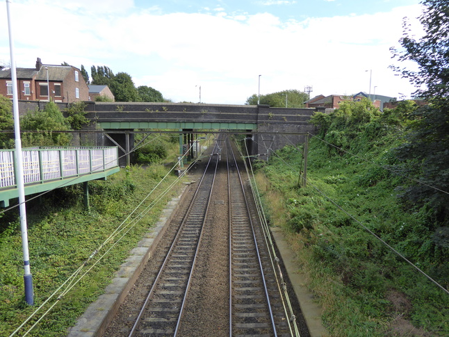 Gorton looking east from the
  footbridge
