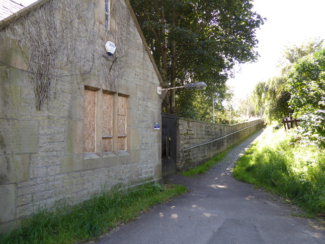 Hadfield rear, showing boarded up windows