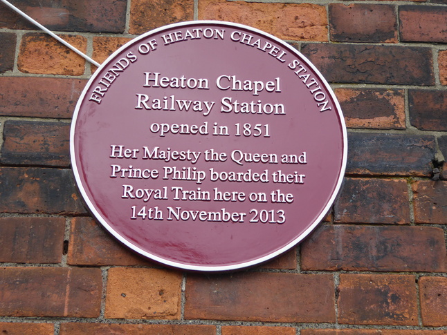Heaton Chapel Railway Station opened in 1851 - Her Majesty the Queen and Prince Philip boarded their Royal Train here on the 14th November 2013