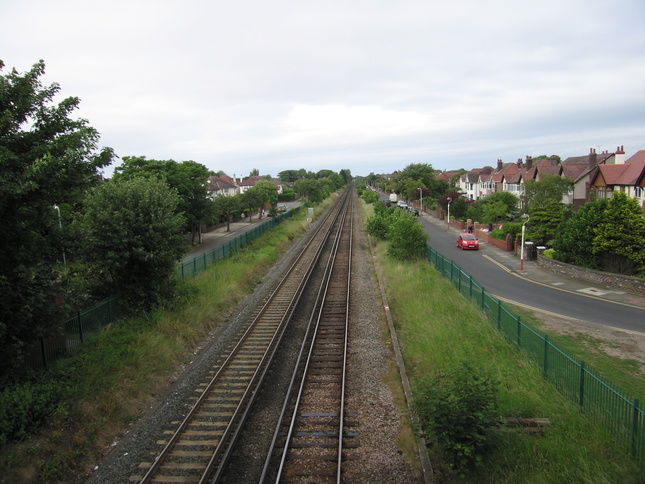 Hillside from bridge looking
north