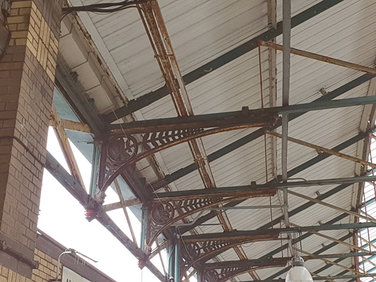 Rusty spandrels at Holyhead