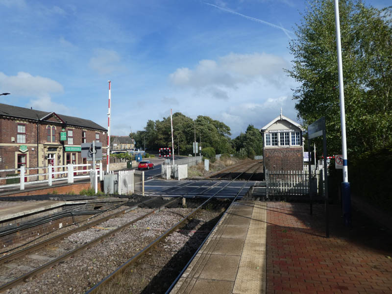 At the end of platform 1, looking east