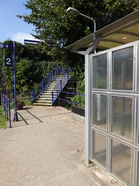 Lostock Hall platform 2 shelter