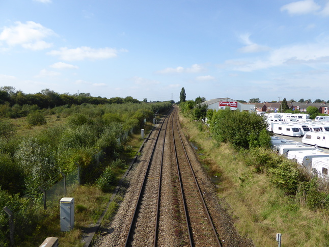 Lostock Hall looking west
from bridge