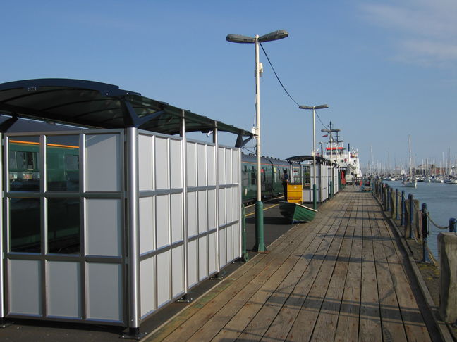Lymington Pier shelters