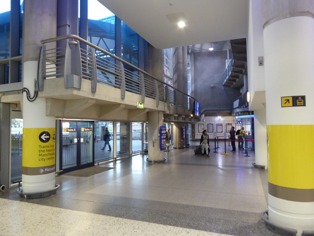 Manchester Airport exit from cavernous void