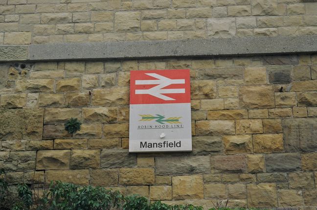 Mansfield station sign