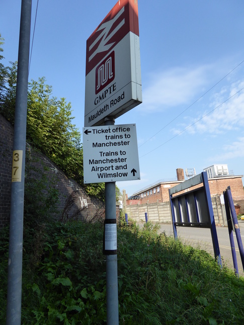Mauldeth Road platform 2 sign