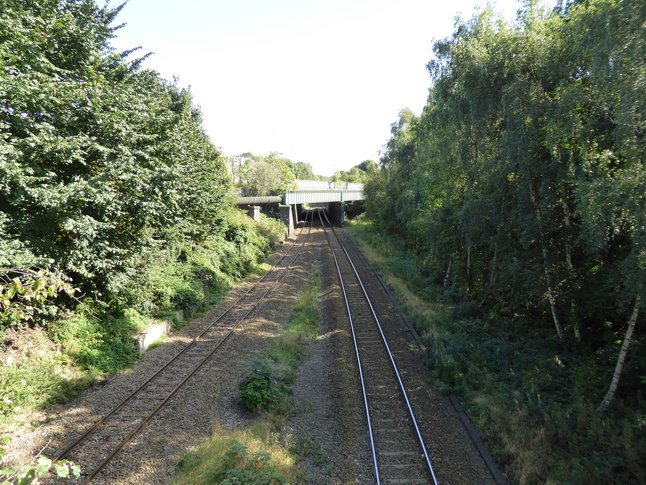 Moorside looking east from road bridge