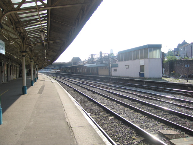 Newport platforms 1 and 2 from
east