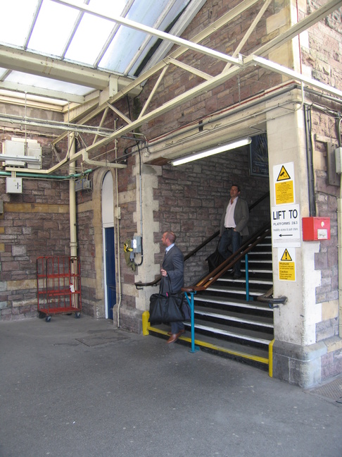 Newport footbridge entrance