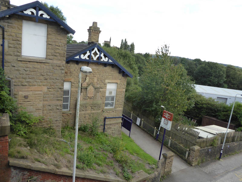 From platform 1 we get an excellent view of the back of the station building including the MSLR monogram