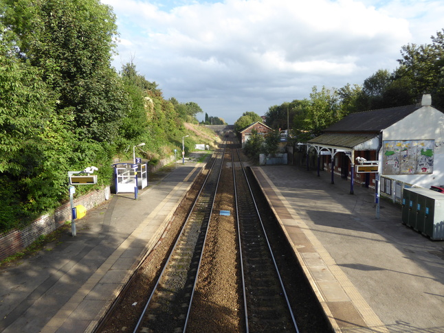 Reddish North looking east from footbridge
