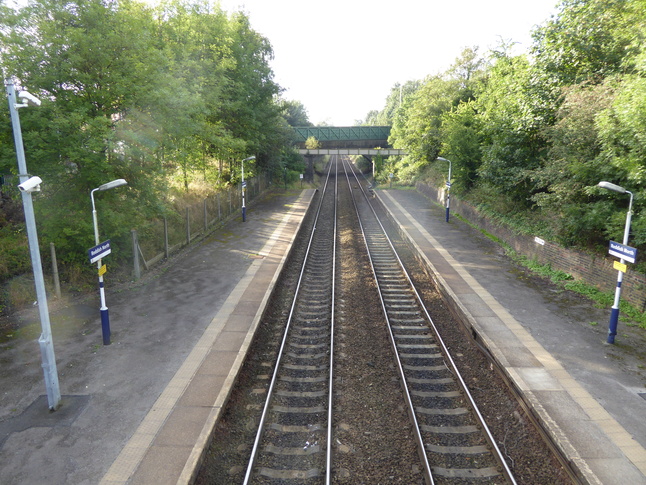 Reddish North looking west from the footbridge
