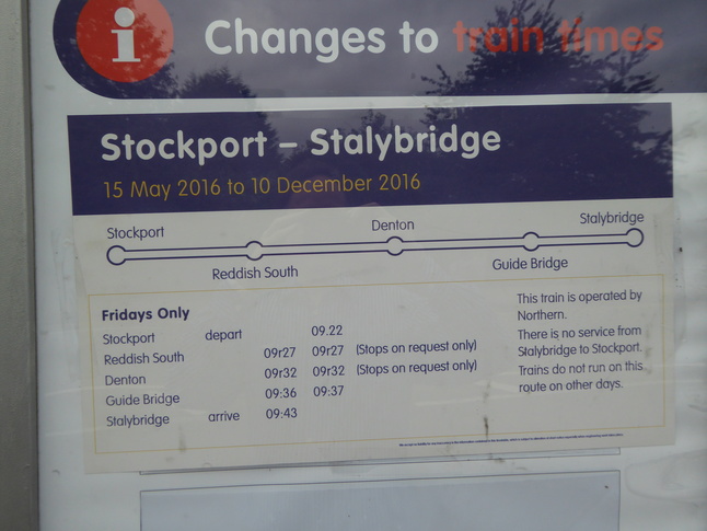 Reddish South train times
