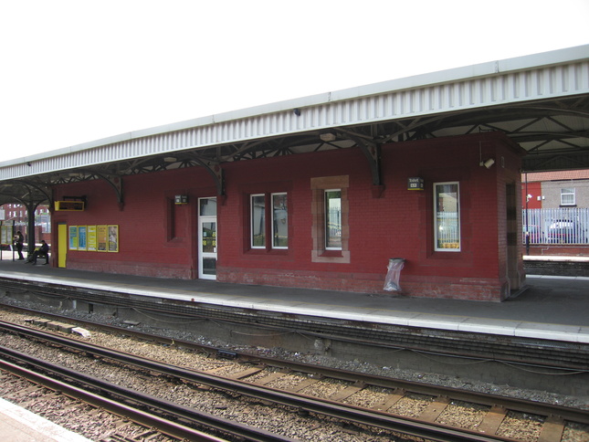 Rock Ferry platform 2 building