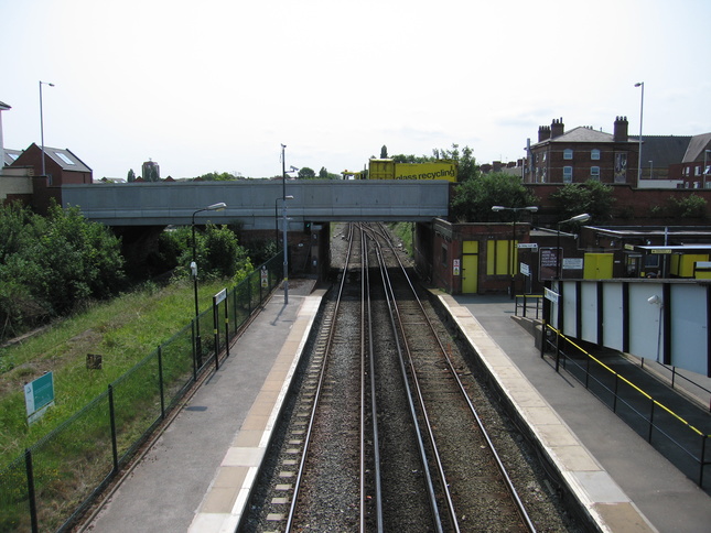 Rock Ferry looking south from
footbridge