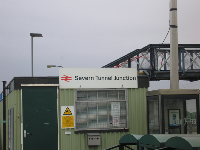 Severn Tunnel Junction sign on building
